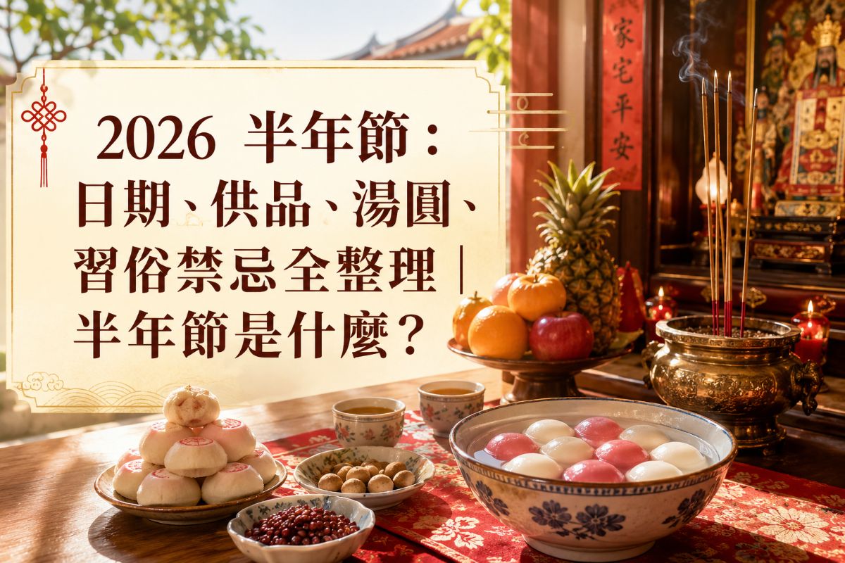 2026 半年節：日期、供品、湯圓、習俗禁忌全整理｜半年節是什麼？